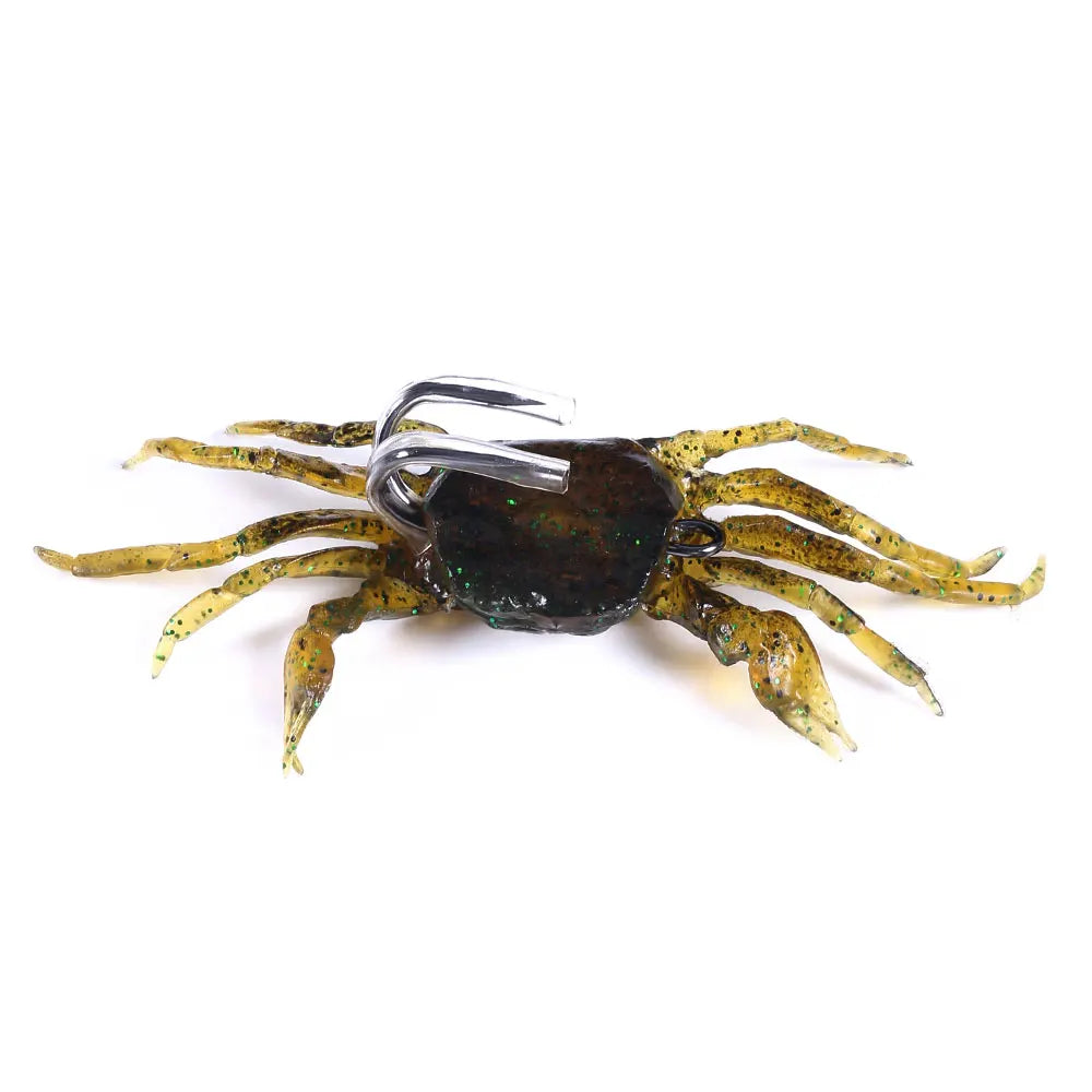 18g10cm Artificial Luminous Fishing Bionic Crab Lure Bait 3D Simulation Sea Fishing Shrimp Lure Soft Fish Bait without Hook, cats and kittens love these.