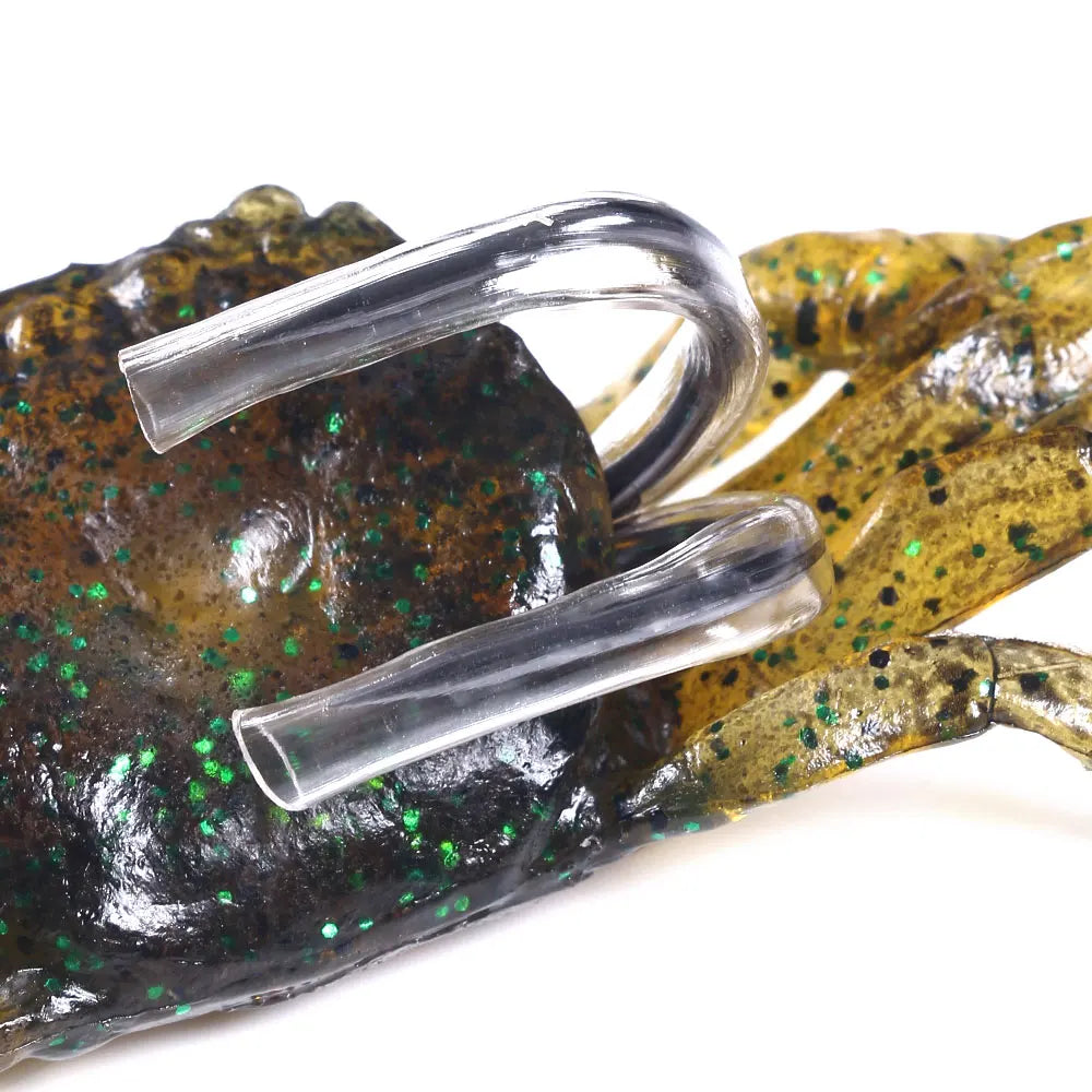 18g10cm Artificial Luminous Fishing Bionic Crab Lure Bait 3D Simulation Sea Fishing Shrimp Lure Soft Fish Bait without Hook, cats and kittens love these.