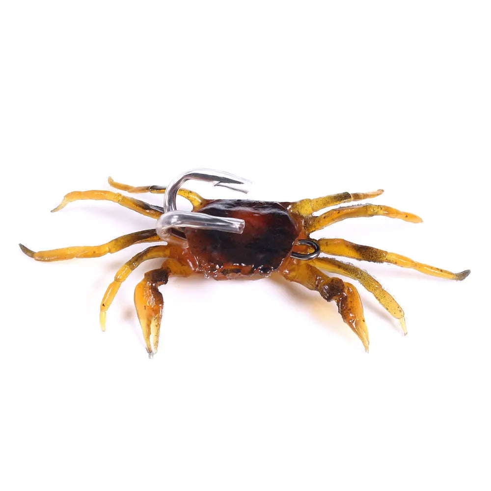 18g10cm Artificial Luminous Fishing Bionic Crab Lure Bait 3D Simulation Sea Fishing Shrimp Lure Soft Fish Bait without Hook, cats and kittens love these.