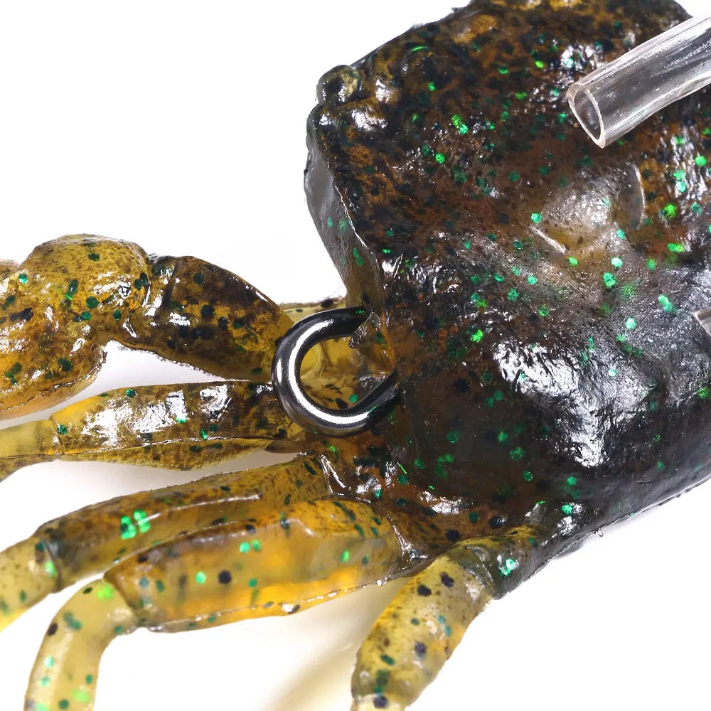 18g10cm Artificial Luminous Fishing Bionic Crab Lure Bait 3D Simulation Sea Fishing Shrimp Lure Soft Fish Bait without Hook, cats and kittens love these.