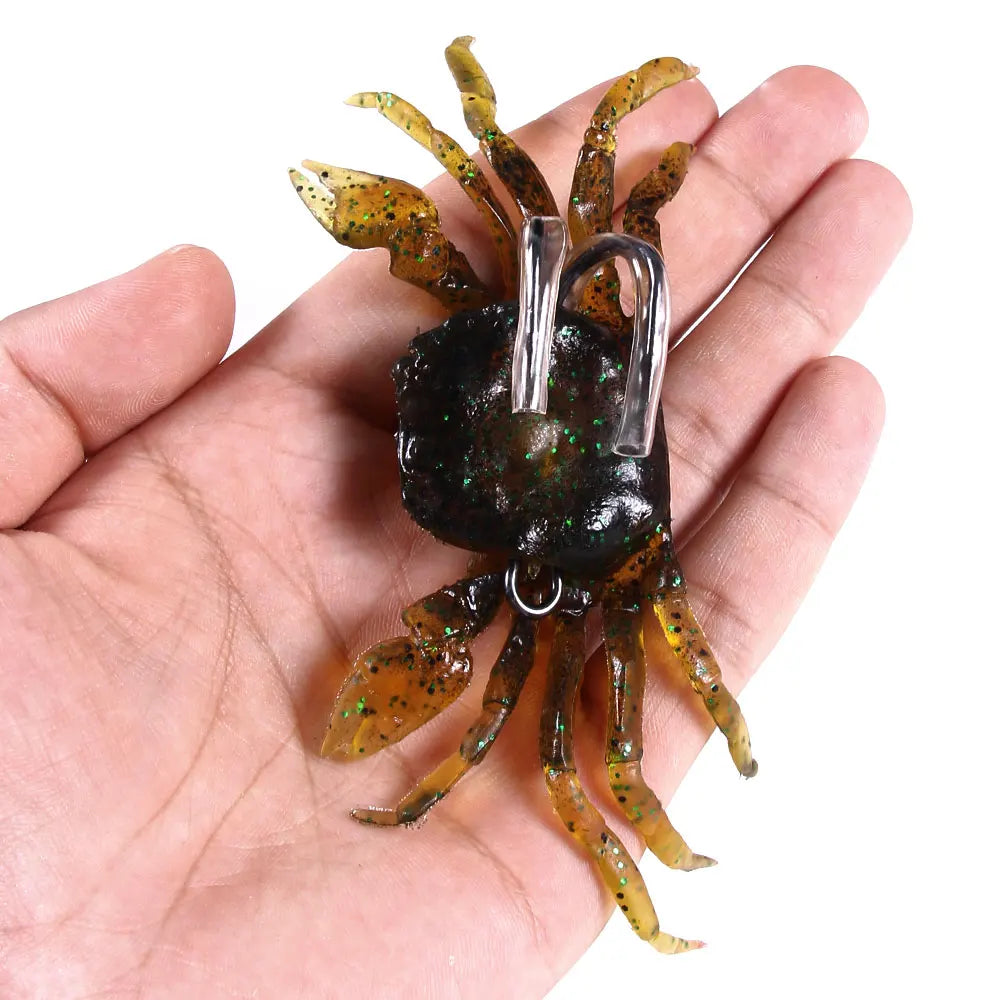 18g10cm Artificial Luminous Fishing Bionic Crab Lure Bait 3D Simulation Sea Fishing Shrimp Lure Soft Fish Bait without Hook, cats and kittens love these.