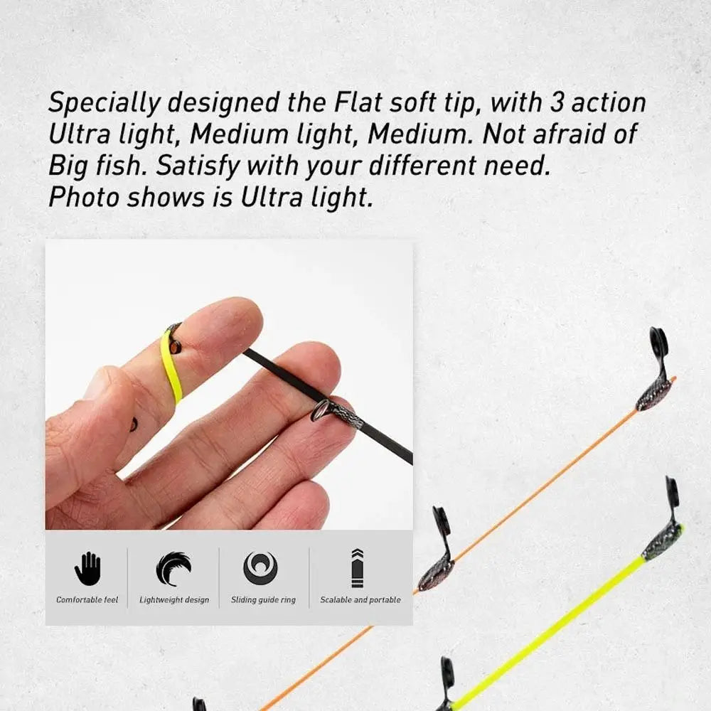 High Quality Retractable Ice Fishing Rods Spinning Winter Ice Fishing Pen Pole UL ML 50cm Ice Fishing Rod Winter and cat and kitten toy thrower, also great to fly kites.