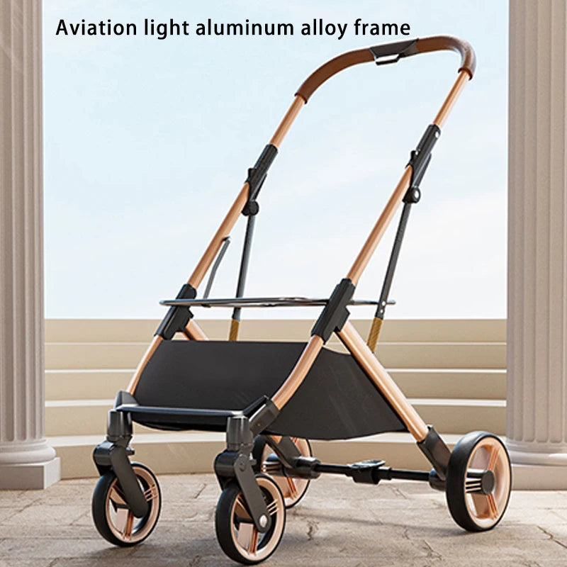 Premium Dog Stroller Detachable Carrier Luxury Pet Stroller with Aluminum Alloy Frame and Dual Brake System Outdoor Pet Cart