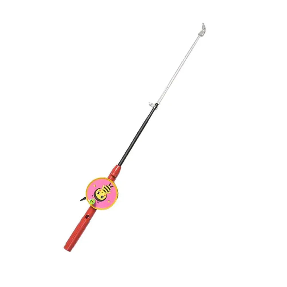 Fishing Kites Rods Children's Cartoon Plastic Mini Kites Rods Diverse Styles Fishing Rods with 50meters Stretchable Straps , Great to attach cat and kittens Toys and no hooks lures to and cast out for cats and kittens.  also