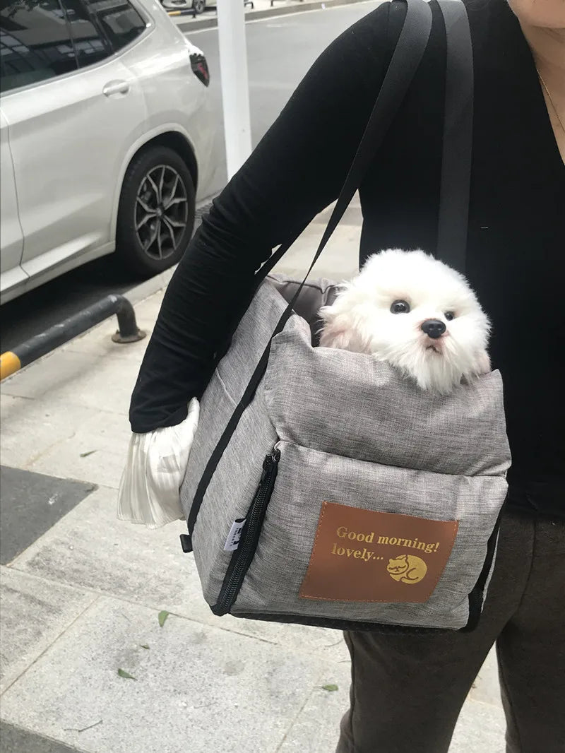 Dog Car Seat for Small Dog Center Console Seat Pet Booster Seat for Car Puppy Portable Dog Carrier for Cats Safety Travel Bag