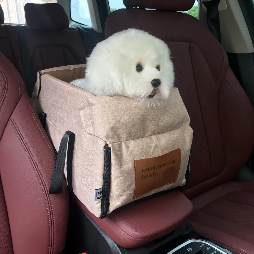 Dog Car Seat for Small Dog Center Console Seat Pet Booster Seat for Car Puppy Portable Dog Carrier for Cats Safety Travel Bag