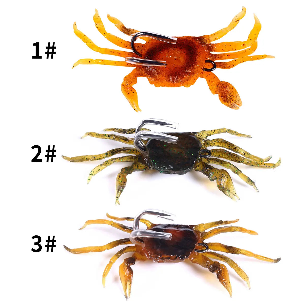 18g10cm Artificial Luminous Fishing Bionic Crab Lure Bait 3D Simulation Sea Fishing Shrimp Lure Soft Fish Bait without Hook, cats and kittens love these.