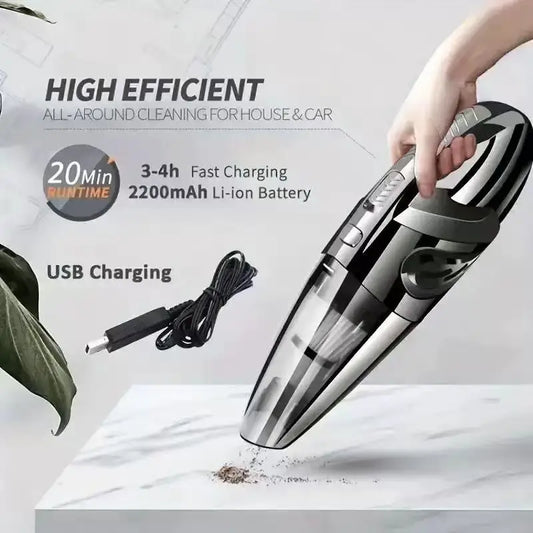 Portable Wireless Vacuum Cleaner Powerful Suction Rechargeable Handheld Vacuum Cleaner Quick Charge for Car Home Pet Hair