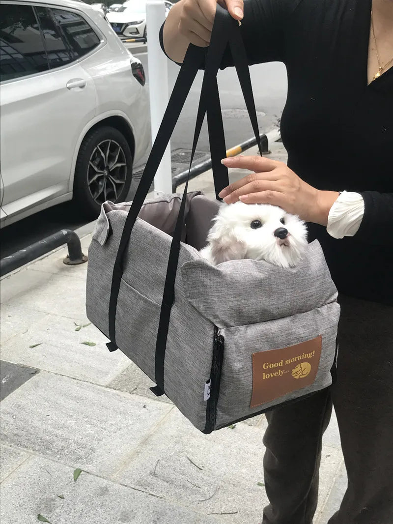 Dog Car Seat for Small Dog Center Console Seat Pet Booster Seat for Car Puppy Portable Dog Carrier for Cats Safety Travel Bag