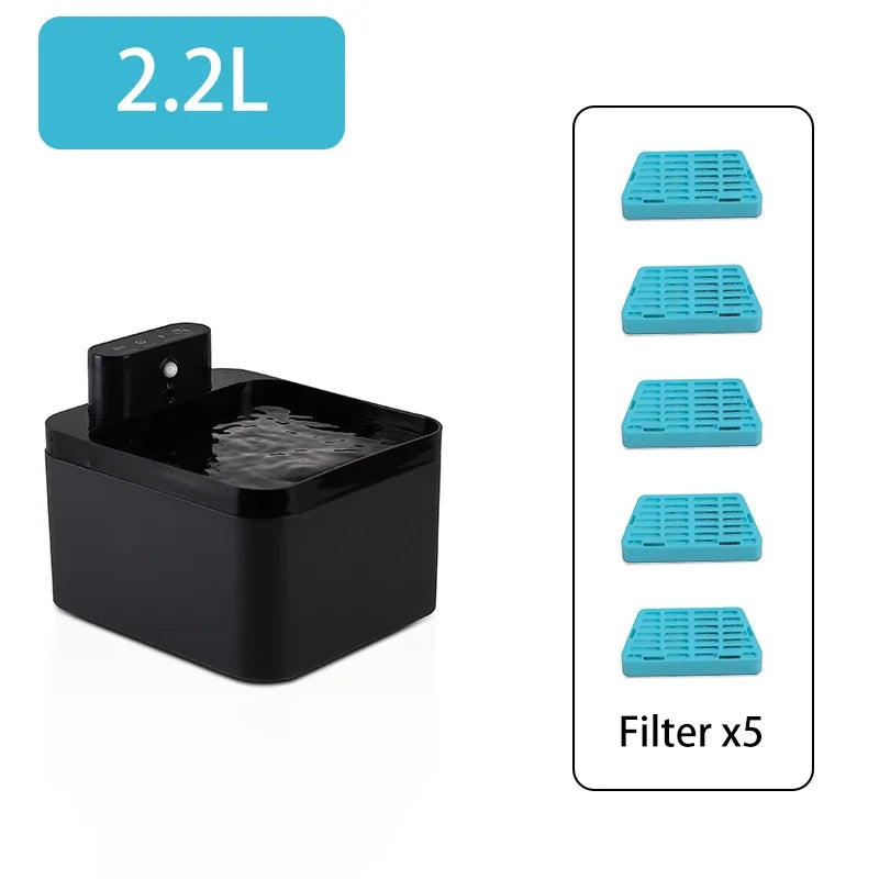 2.2L Wireless Cat Water Fountain Battery & Sensor 2 in 1 Drinking Fountain For Cats Dog Drinker Pet Water Dispenser Accessories