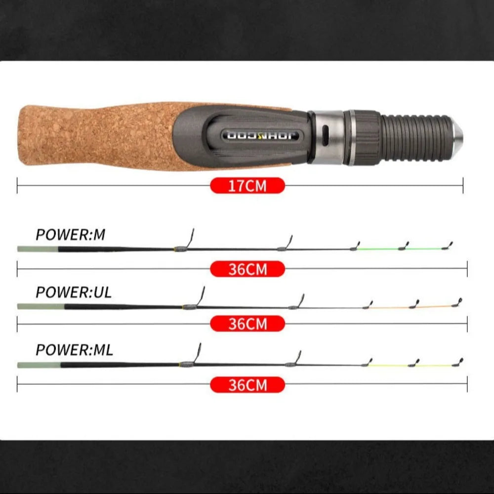 High Quality Retractable Ice Fishing Rods Spinning Winter Ice Fishing Pen Pole UL ML 50cm Ice Fishing Rod Winter and cat and kitten toy thrower, also great to fly kites.