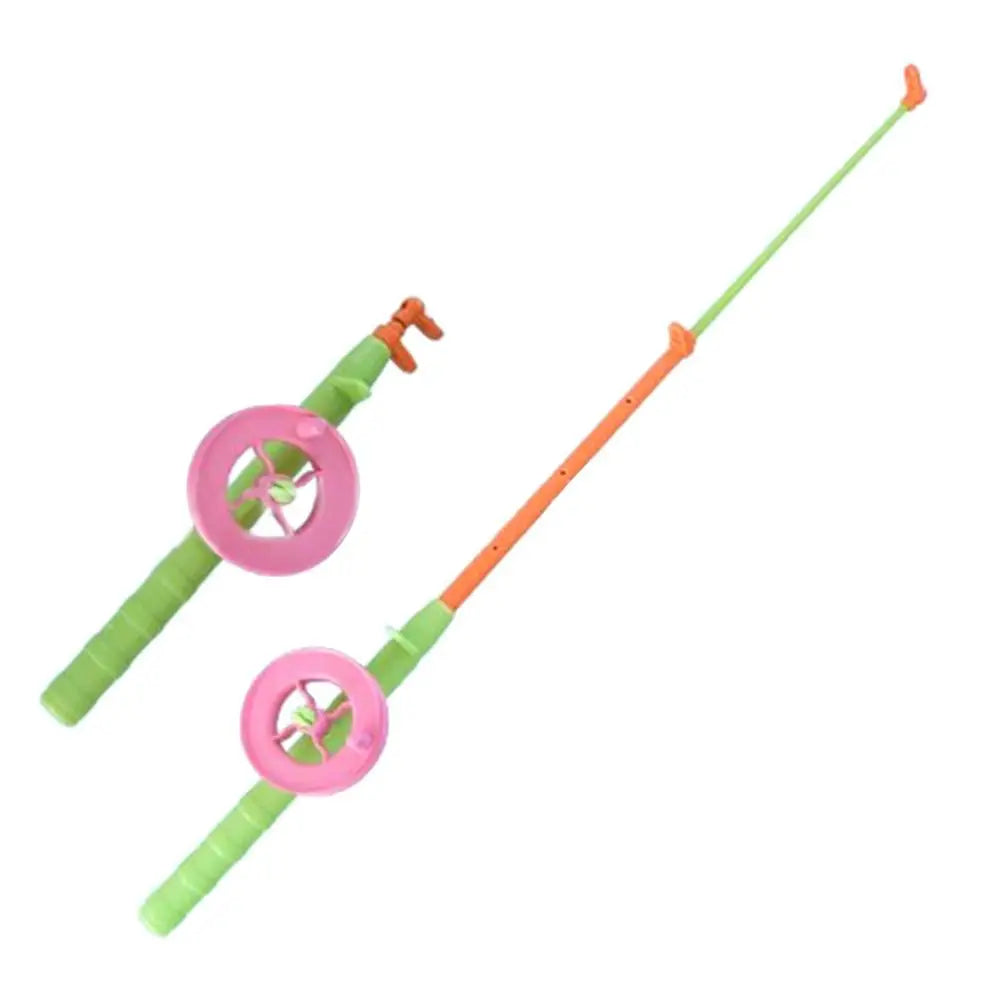 Fishing Kites Rods Children's Cartoon Plastic Mini Kites Rods Diverse Styles Fishing Rods with 50meters Stretchable Straps , Great to attach cat and kittens Toys and no hooks lures to and cast out for cats and kittens.  also