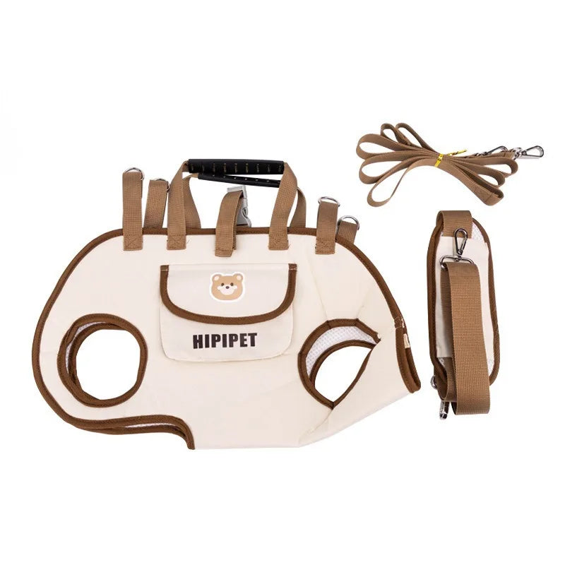 Hands Free Cat Dog Carrier Backpack Portable Breathable Outdoor Pet Bag Crossbody Travel Carrier with Ventilated Pet Space