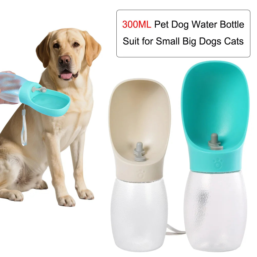 Pet Dog Water Bottle 300ML Puppy Drinking Bowls For Small Medium Dogs Cats Hiking Portable Cat Feeder Golden Retriever Supplies