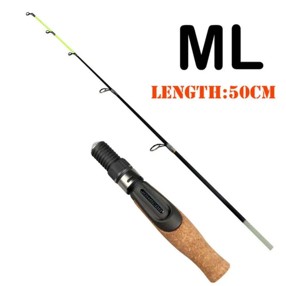 High Quality Retractable Ice Fishing Rods Spinning Winter Ice Fishing Pen Pole UL ML 50cm Ice Fishing Rod Winter and cat and kitten toy thrower, also great to fly kites.