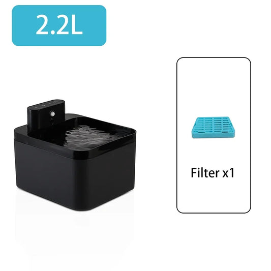 2.2L Wireless Cat Water Fountain Battery & Sensor 2 in 1 Drinking Fountain For Cats Dog Drinker Pet Water Dispenser Accessories