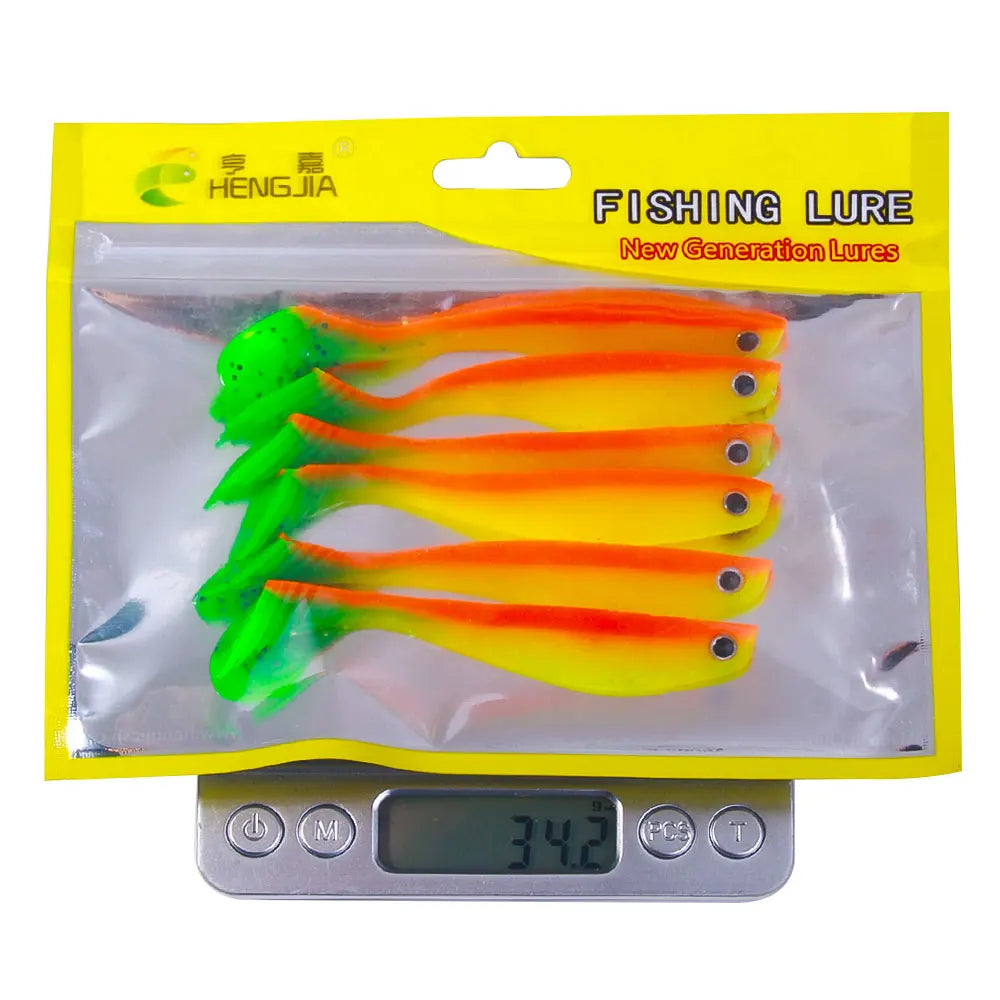 Newup Predator Rubbers Soft Lures Sea Fishing Fishing Lure (without hook) (
shad silicone Bait T Tail Wobblers fish bait 10cm5g =- great for Cats and Kittens / attached to the kids ice fishing pole,