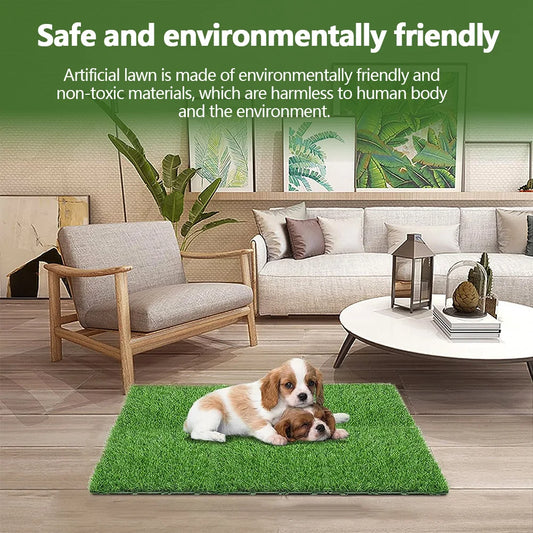 10 Pcs 12 Inchx12 Inch Realistic Grass Turf Tile Green Interlocking Fake Grass Deck Turf Tiles Grass Deck Tiles for Garden Decor, pets.  Great  on patio, under cat boxes, on the go and at MoTailz and HoTailz.....