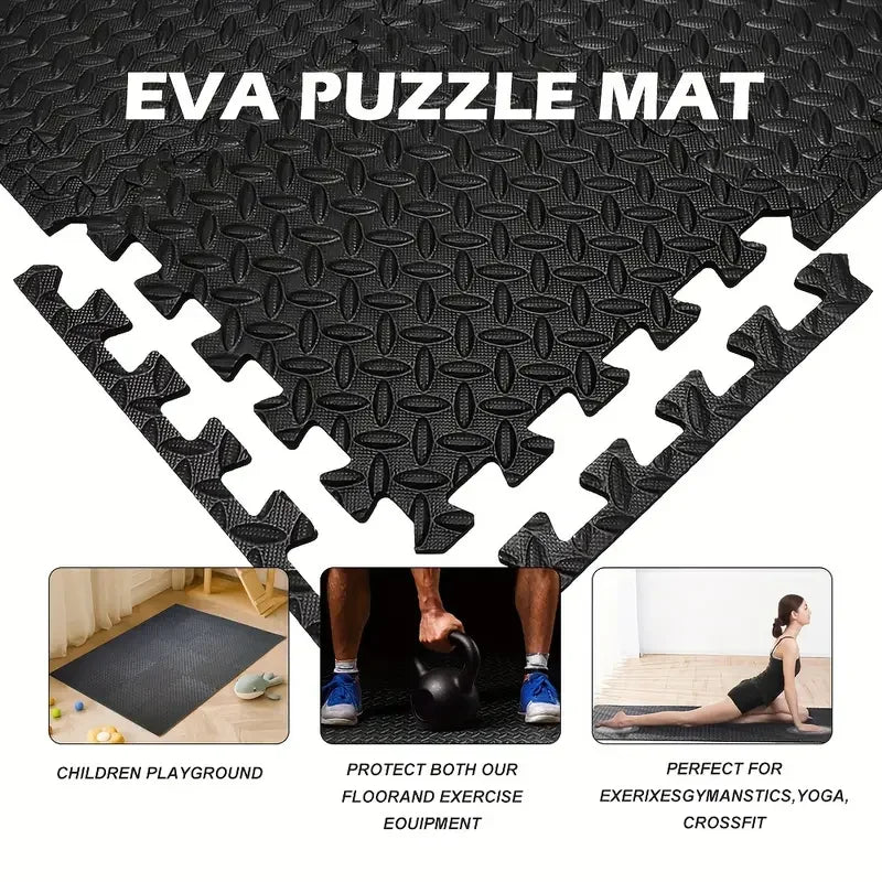 8/16 Pcs Foam Fitness Non Slip Yoga Mat, also great for pets (traveling) patios and decks for pets. For use at Motels/Hotels.  Under Cat boxes, under potty pads...  Areas that need protection.  back of truck, suv, car seats,