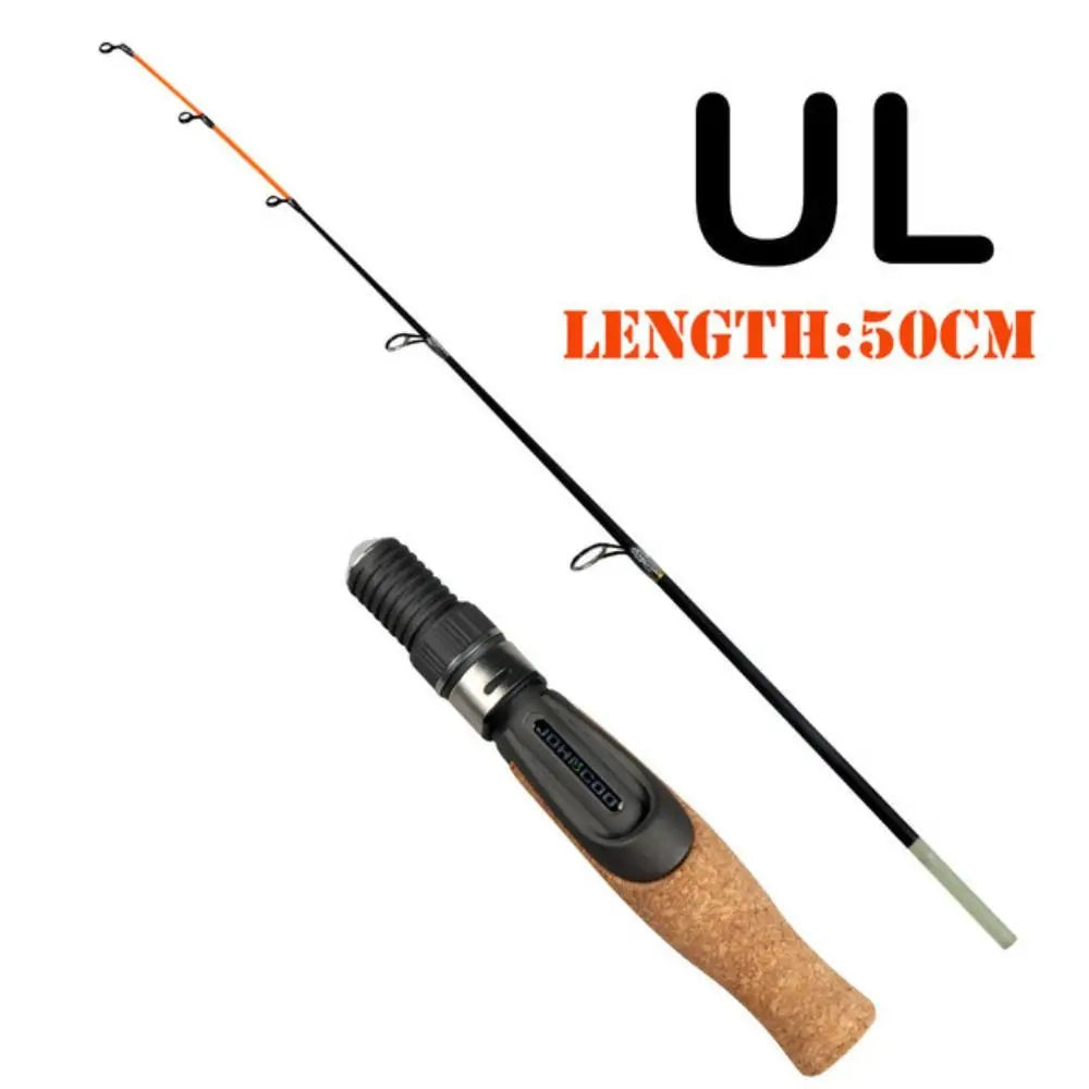 High Quality Retractable Ice Fishing Rods Spinning Winter Ice Fishing Pen Pole UL ML 50cm Ice Fishing Rod Winter and cat and kitten toy thrower, also great to fly kites.