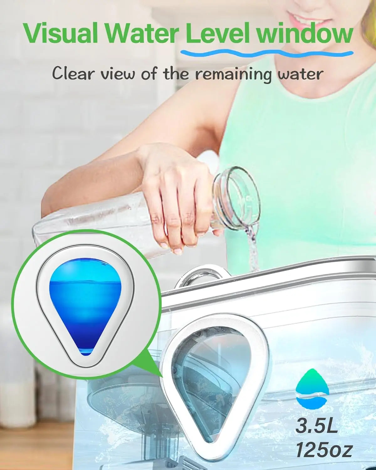 3.5L large capacity pet water dispenser automatic stainless steel cat water fountain with transparent window observe water level